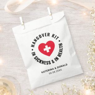 Einfache Hochzeitshangover Erholung Kit Beutel Geschenktütchen