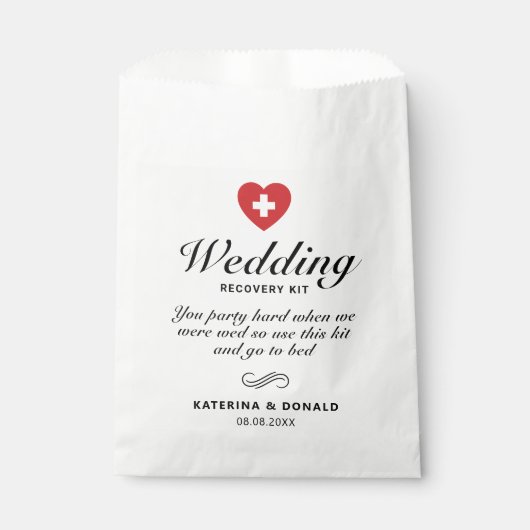 Einfache Hochzeitshangover Erholung Kit Beutel Geschenktütchen (Vorderseite)