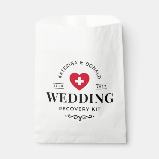 Einfache Hochzeitshangover Erholung Kit Beutel Geschenktütchen (Vorderseite)