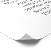 Einfache Hochzeitskalligrafie Poster (Ecke)