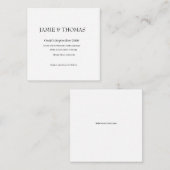 Einfache Hochzeitskarte Begleitkarte (Vorne/Hinten)