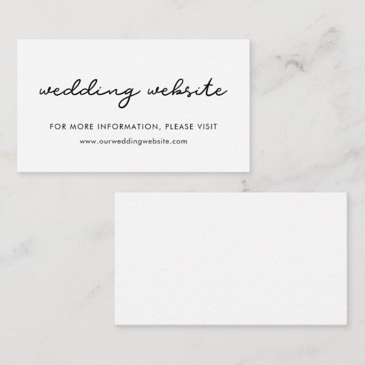 Einfache Hochzeitskarte Begleitkarte (Vorne/Hinten)