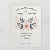 Einfache Hochzeitskarte Einladung (Vorne/Hinten)