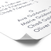 Einfache Hochzeitskarte für die Blumenbewohner Poster (Ecke)