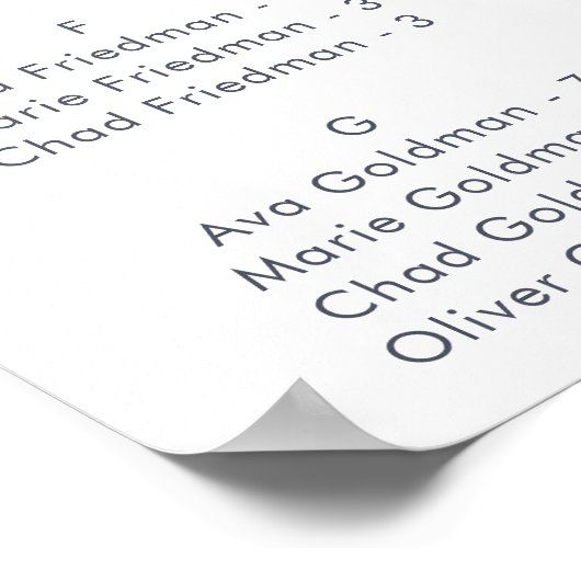 Einfache Hochzeitskarte für die Blumenbewohner Poster (Ecke)