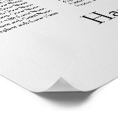 Einfache Hochzeitskarte für leichte Creme Poster (Ecke)