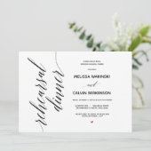 Einfache Hochzeitskarte für Probe Einladung (Stehend Vorderseite)