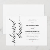 Einfache Hochzeitskarte für Probe Einladung (Vorne/Hinten)