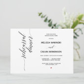 Einfache Hochzeitskarte für Probe Einladung (Stehend Vorderseite)