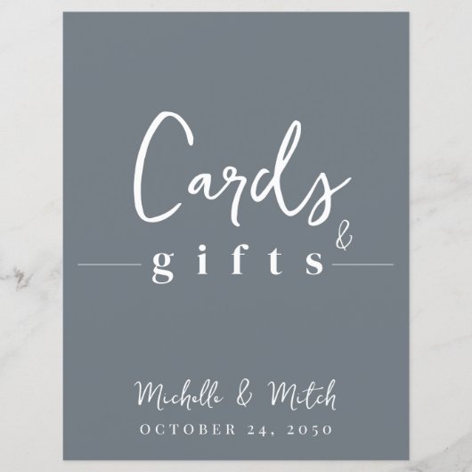 Einfache Hochzeitskarte - Minimalistische Kalligra (Vorderseite)