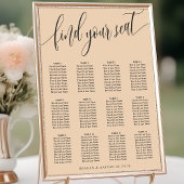 Einfache Hochzeitskarte mit weichem Pfirsich Poster