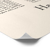 Einfache Hochzeitskarte Poster (Ecke)