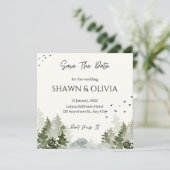 Einfache Hochzeitskarte Save the Date Einladung (Stehend Vorderseite)