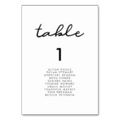 Einfache Hochzeitskarten Tischnummer (Vorderseite)