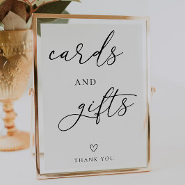 Einfache Hochzeitskarten und Geschenkzeichen Poster