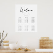 Einfache Hochzeitskartentabelle drucken Poster (Küche)