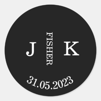 Einfache Hochzeitskleber Runder Aufkleber