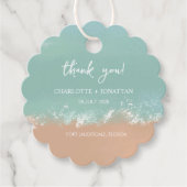 Einfache Hochzeitsliebhaber am Strand Geschenkanhänger (Vorderseite)