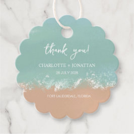 Einfache Hochzeitsliebhaber am Strand Geschenkanhänger