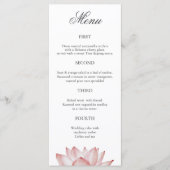 Einfache Hochzeitsmenüs mit vier Kursen (mit Blues Menükarte (Vorderseite)