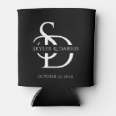 Einfache Hochzeitsmonogramm Personalisiert mit Nam Dosenkühler (Vorderseite)