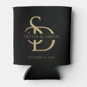 Einfache Hochzeitsmonogramm Personalisiert mit Nam Dosenkühler (Vorderseite)