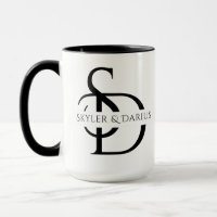 Einfache Hochzeitsmonogramm Personalisiert mit Nam