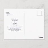 Einfache Hochzeitsnacht Monografie speichern das D Postkarte (Rückseite)