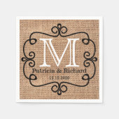 Einfache Hochzeitsperre Serviette (Vorderseite)