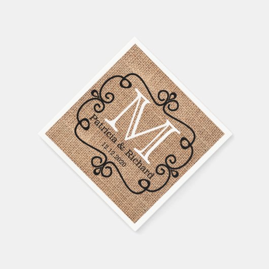 Einfache Hochzeitsperre Serviette (Ecke)