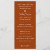 Einfache Hochzeitsprogramme (Brick) Programm (Vorderseite)