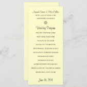 Einfache Hochzeitsprogramme (Creme) Programm (Vorne/Hinten)