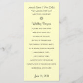 Einfache Hochzeitsprogramme (Creme) Programm (Vorderseite)