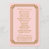 Einfache Hochzeitsprogramme im Art Deco Stil in Ro Programm (Rückseite)