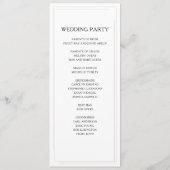 Einfache Hochzeitsprogramme Programm (Rückseite)