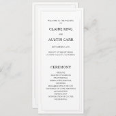 Einfache Hochzeitsprogramme Programm (Vorne/Hinten)