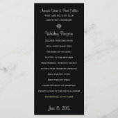 Einfache Hochzeitsprogramme (schwarz) Programm (Vorderseite)