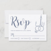 Einfache Hochzeitsramme RSVP Card Kraft (Vorderseite)