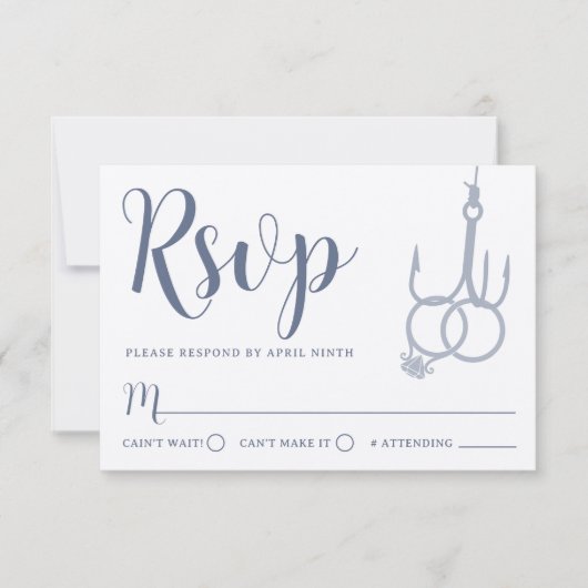 Einfache Hochzeitsramme RSVP Card Kraft (Vorderseite)