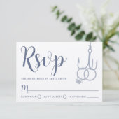 Einfache Hochzeitsramme RSVP Card Kraft Karte (Stehend Vorderseite)