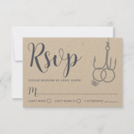 Einfache Hochzeitsramme RSVP Card Kraft Karte