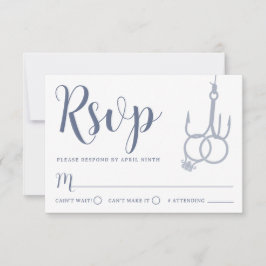 Einfache Hochzeitsramme RSVP-Karte Stahl RSVP Karte