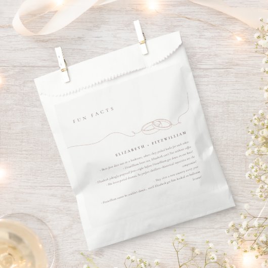 Einfache Hochzeitsraten | Blush Pink Wedding Fun F Geschenktütchen (Ausgeschnitten)