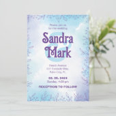 Einfache Hochzeitsreise in Wasserfarbe Einladung (Stehend Vorderseite)