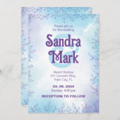 Einfache Hochzeitsreise in Wasserfarbe Einladung (Vorne/Hinten)