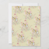 Einfache Hochzeitsreise mit den Wildblumen Einladung (Rückseite)