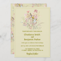 Einfache Hochzeitsreise mit den Wildblumen