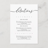 Einfache Hochzeitsrichtungen Begleitkarte (Vorderseite)