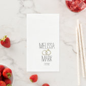 Einfache Hochzeitsring-Imitate Gold Rings Serviette (Beispiel)