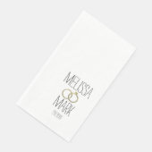 Einfache Hochzeitsring-Imitate Gold Rings Serviette (Ecke)
